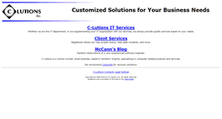 Desktop Screenshot of c-lutions.com